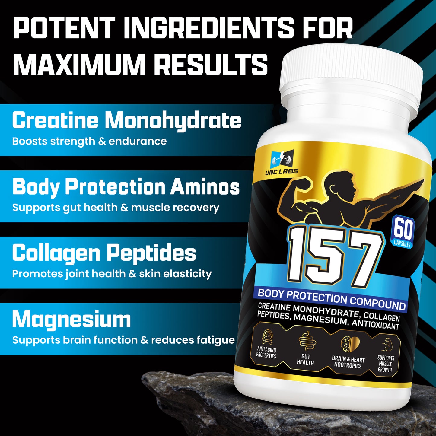 UNC LABS 157 - Body Protection Compound | 60 Capsules