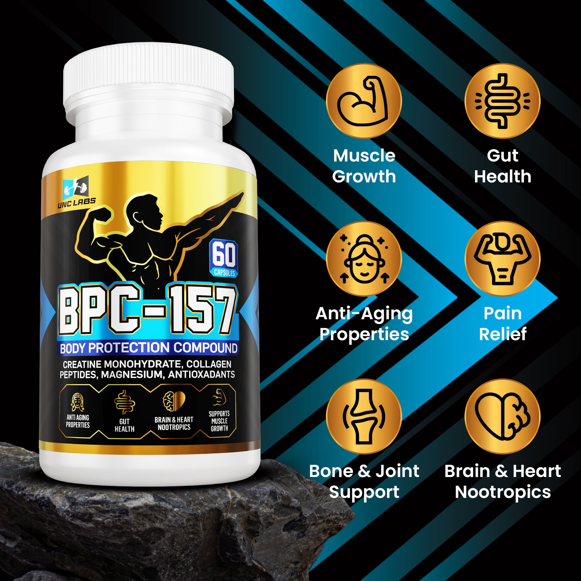 UNC LABS BPC 157 Oral Capsules-Body Protection Compound | Creatine, Magnesium & Antioxidants UNC LABS BPC 157 Oral Capsules-Body Protection Compound | Creatine, Magnesium & Antioxidants
