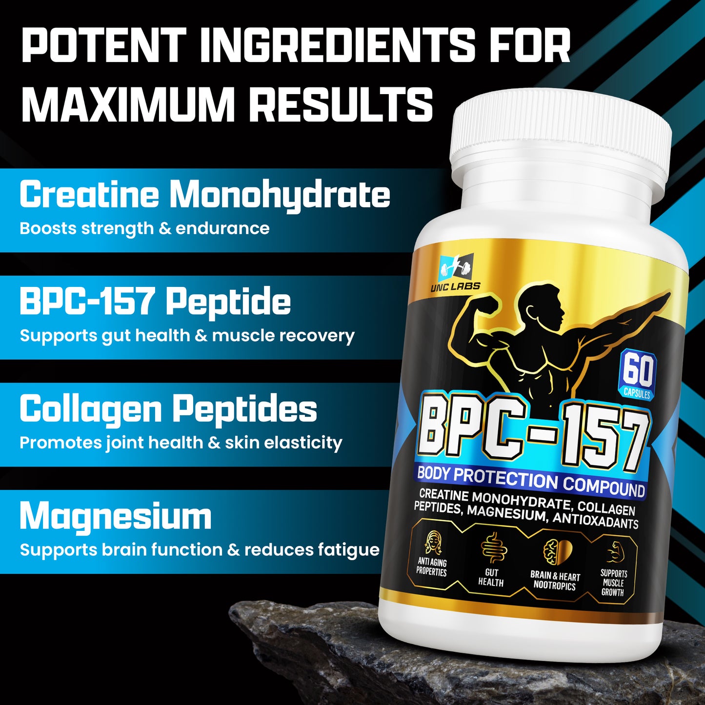 BPC 157 PEPTIDE BLEND PLUS CREATINE, MAGNESIUM & ANTIOXIDANTS